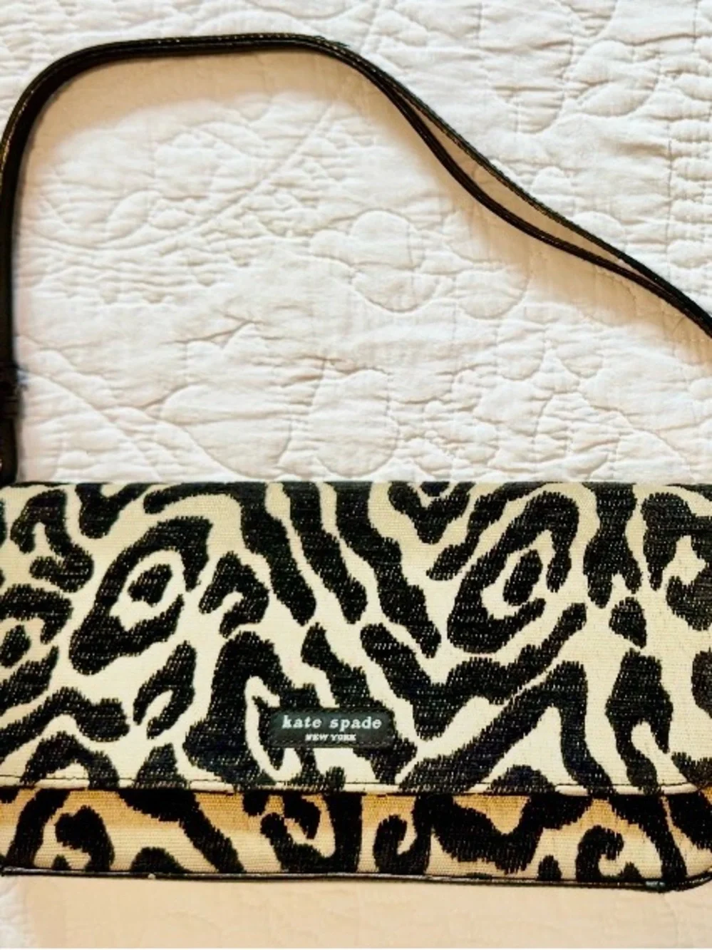kate spade Black and Cream Zebra-Print Shoulder Bag - Picture 1 of 3